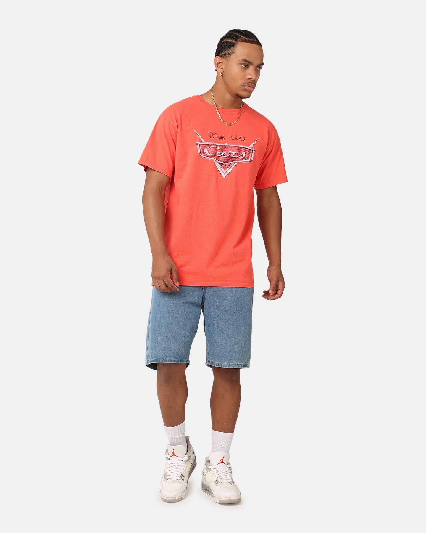 Eco Certified Fiber American Thrift Disney Pixar Cars Vintage T-Shirt Red