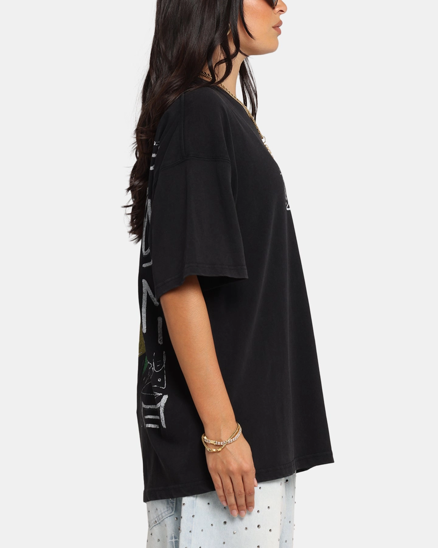 Classic Wear Everyday Trend American Thrift Disney Pluto T-Shirt Black