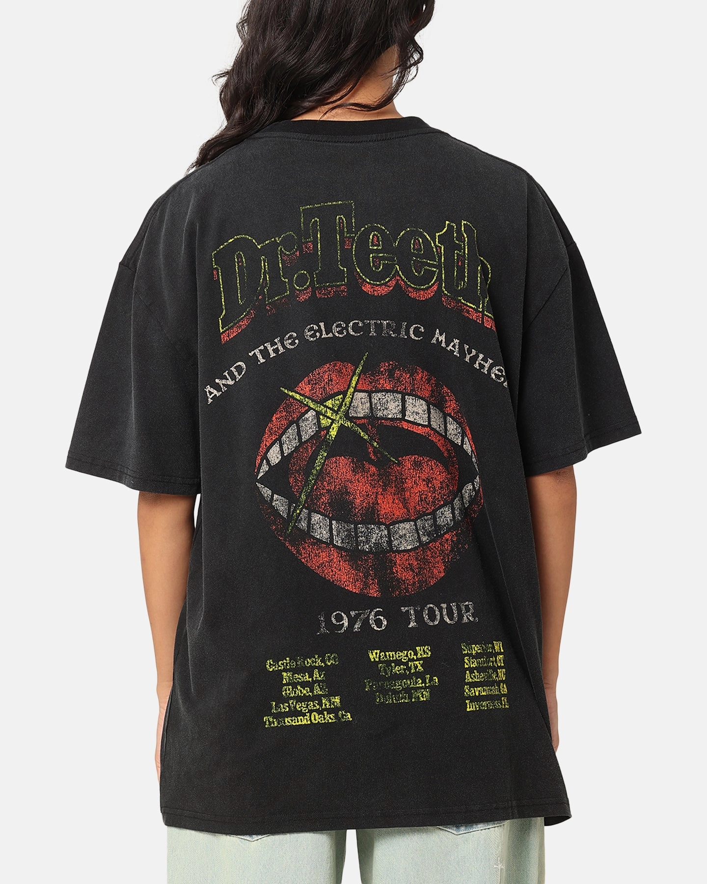 American Thrift Disney The Muppets Animal Heavy T-Shirt Vintage Black Travel Outfit