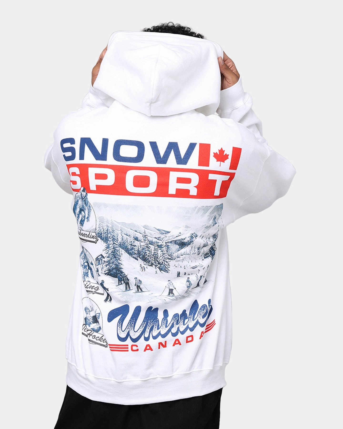 Chill Proof American Thrift Snow Sport Hoodie White