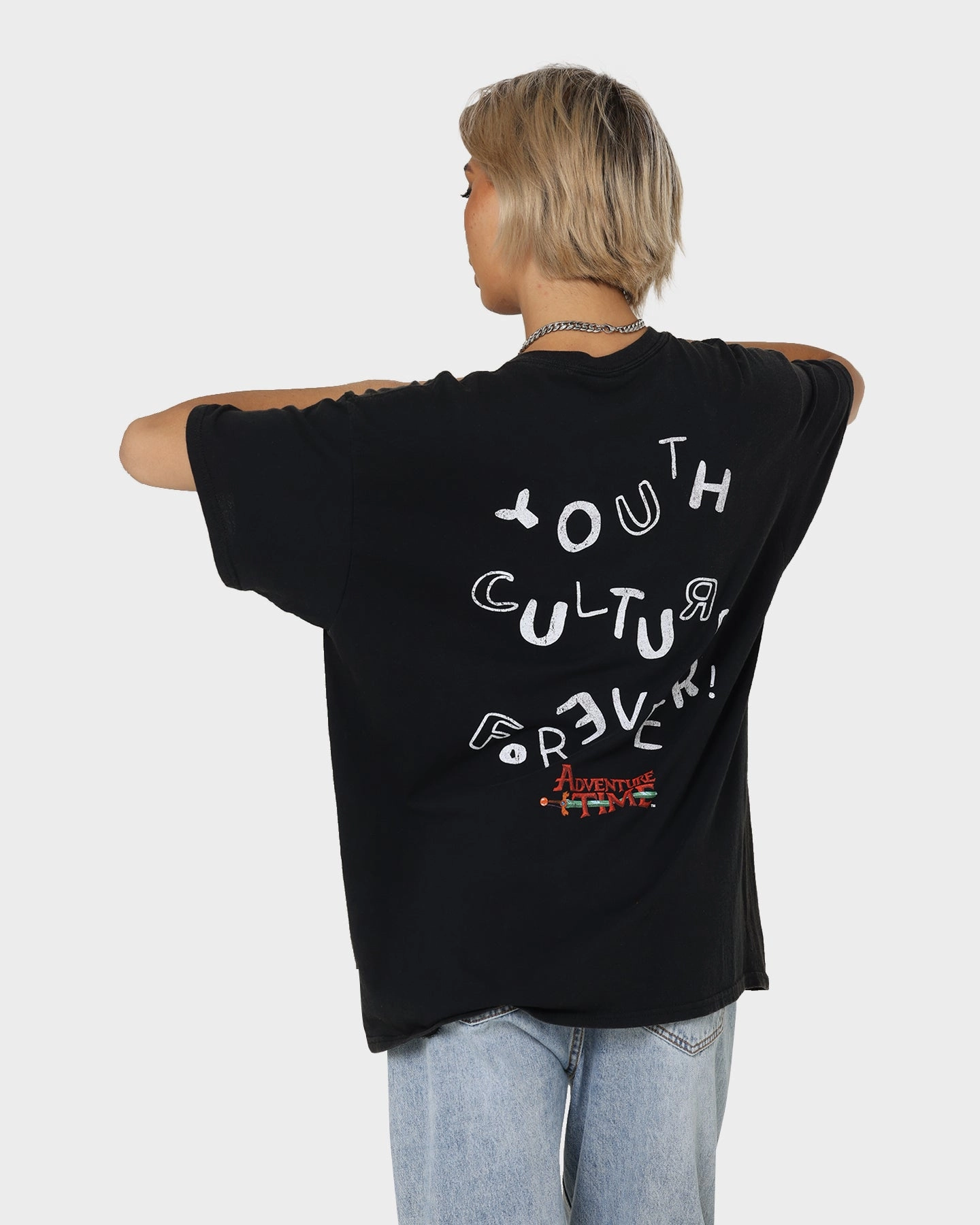 Popular Business Meeting American Thrift X Adventure Time Finn The Human Vintage T-Shirt Black Wash