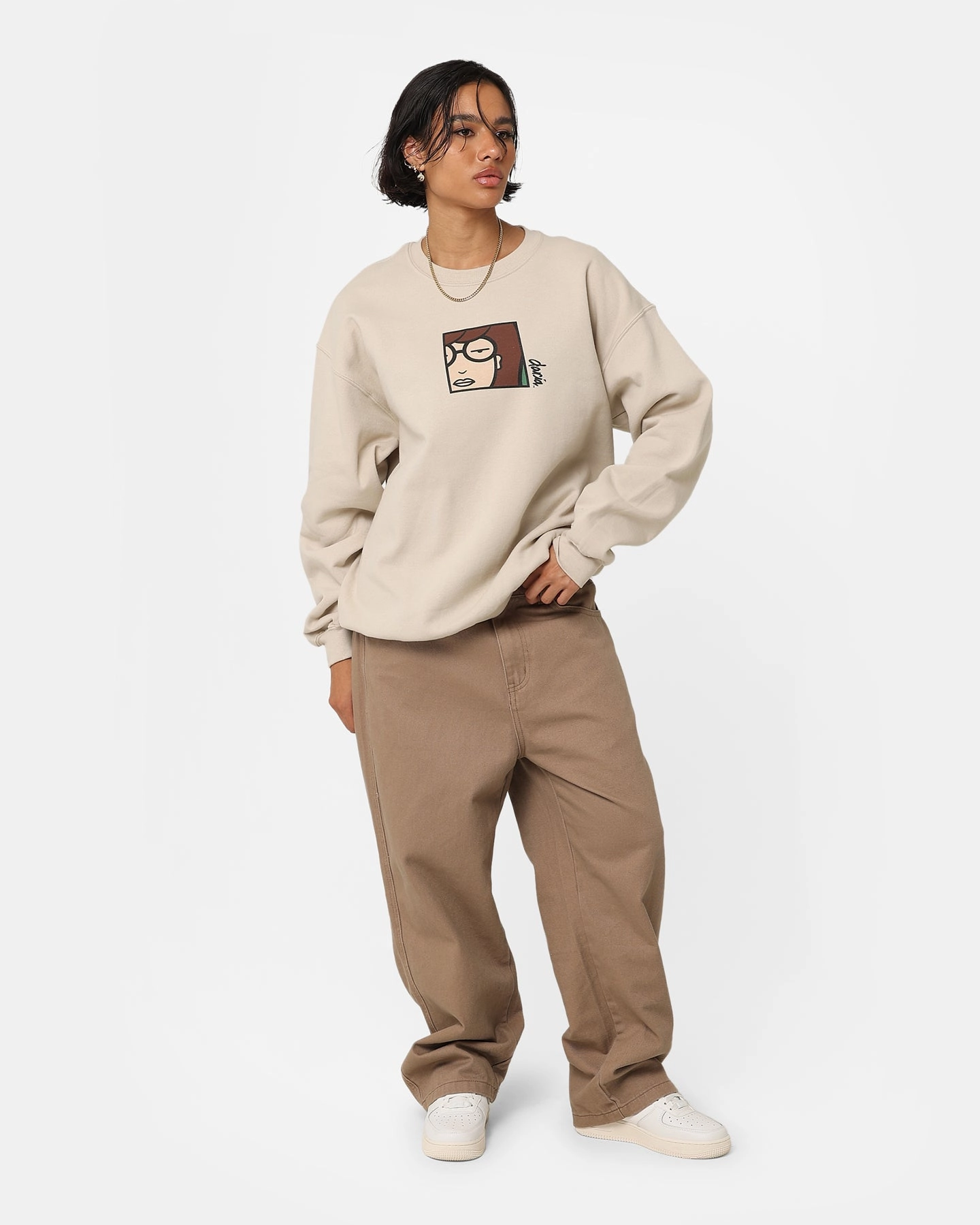 Easy Care Material American Thrift X Daria Daria Poster Crewneck Stone