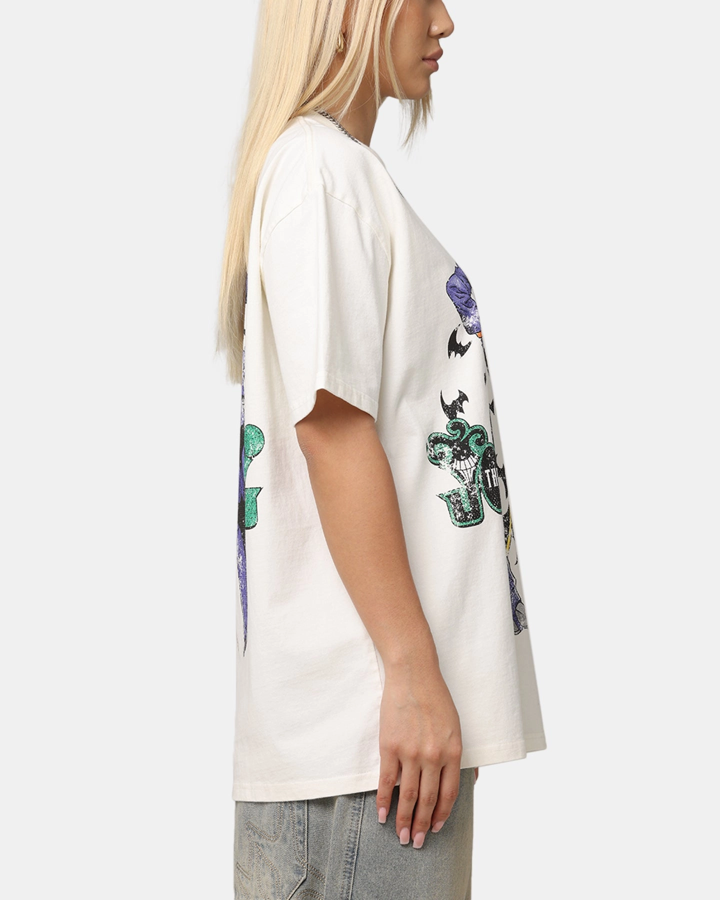 American Thrift X DC Batman The Joker Cane Heavy T-Shirt Off White Modern Layer