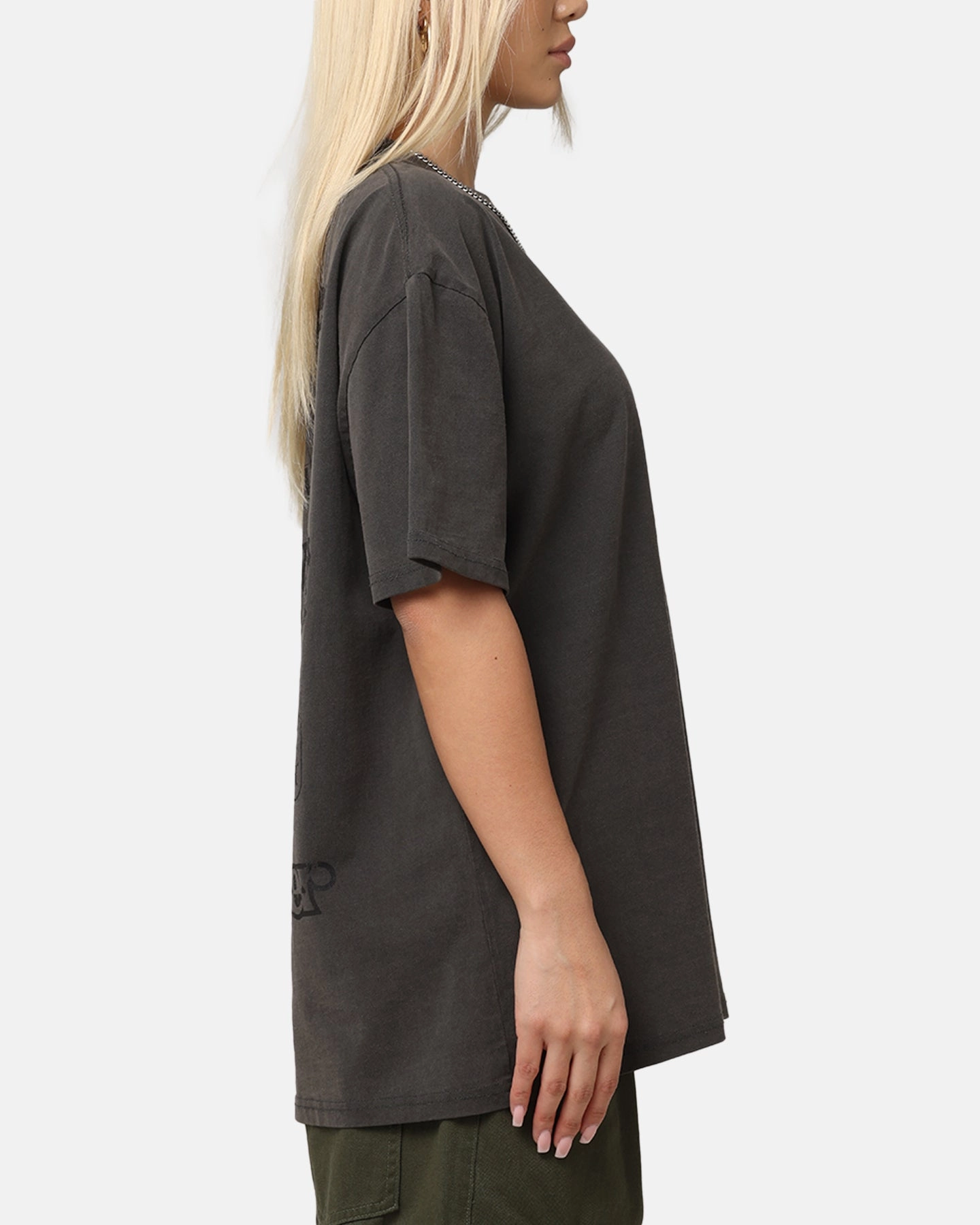 Smooth Neckline American Thrift X DC Batman The Joker Joker Logos Heavy T-Shirt Black Wash