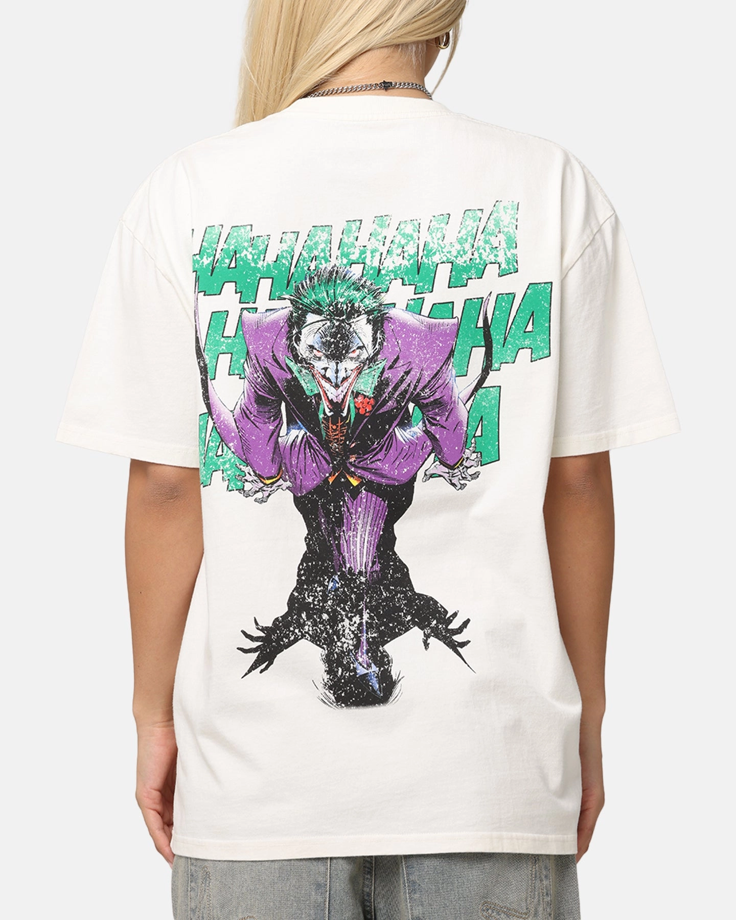 Hypoallergenic fabric American Thrift X DC Batman The Joker Rings Heavy T-Shirt Off White