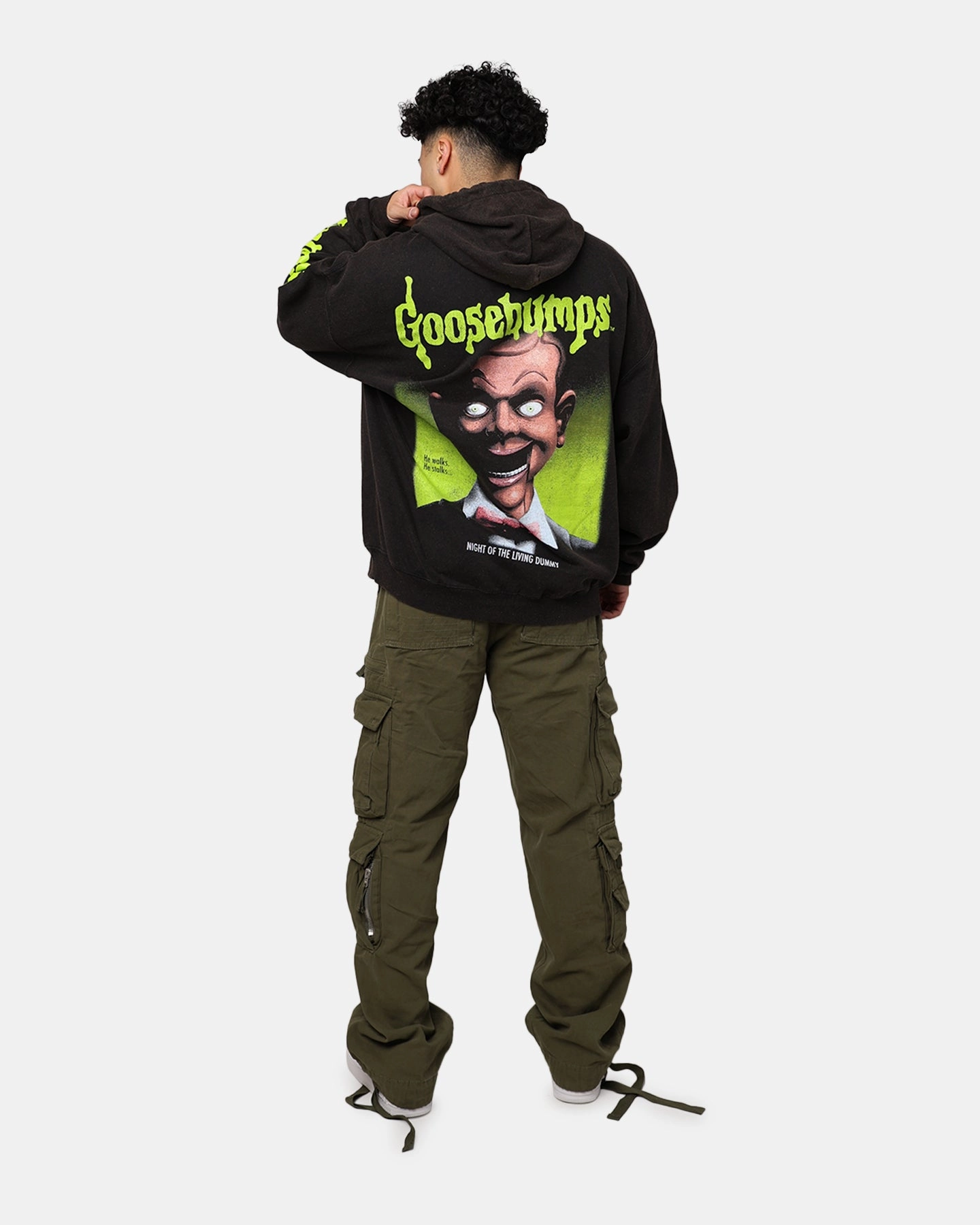 American Thrift X Goosebumps Living Dummy Vintage Hoodie Black Wash Soft Market