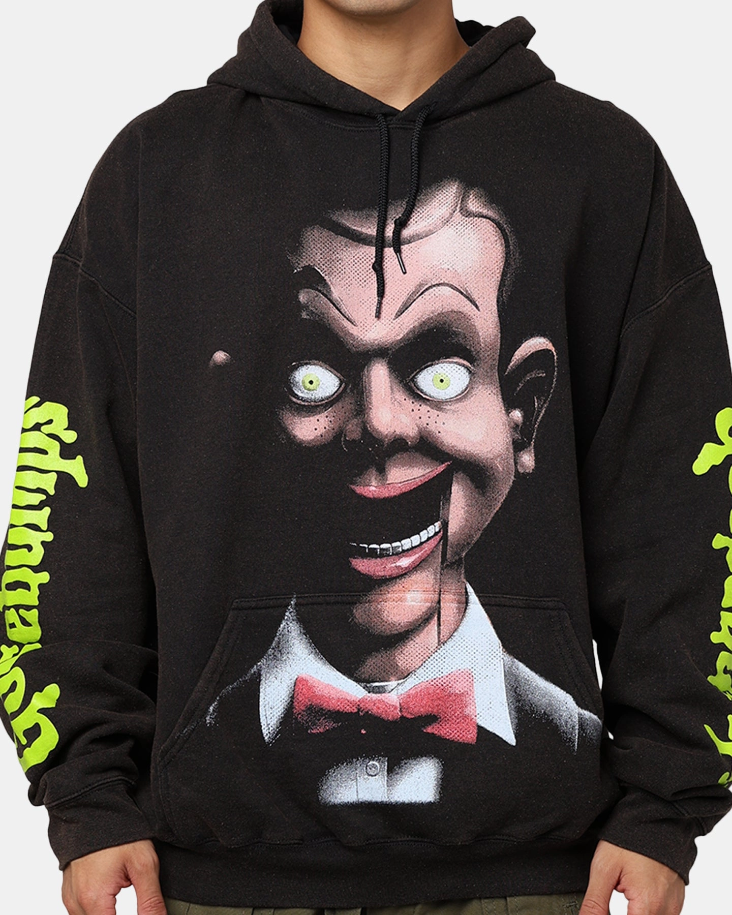 city lights American Thrift X Goosebumps Living Dummy Vintage Hoodie Black Wash