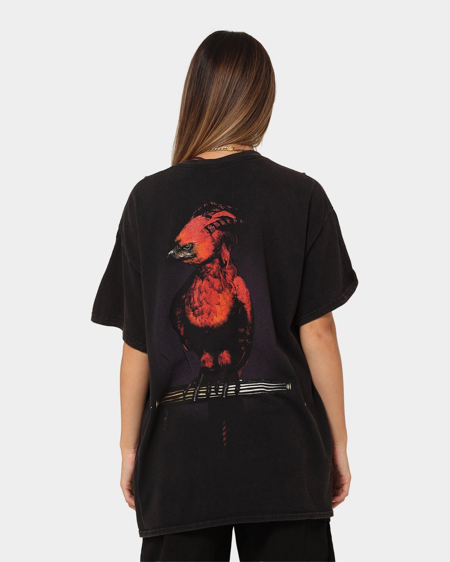 No Shrink Fabric Recycled Polyester Blend American Thrift X Harry Potter Dumbledore Vintage T-Shirt Black Wash