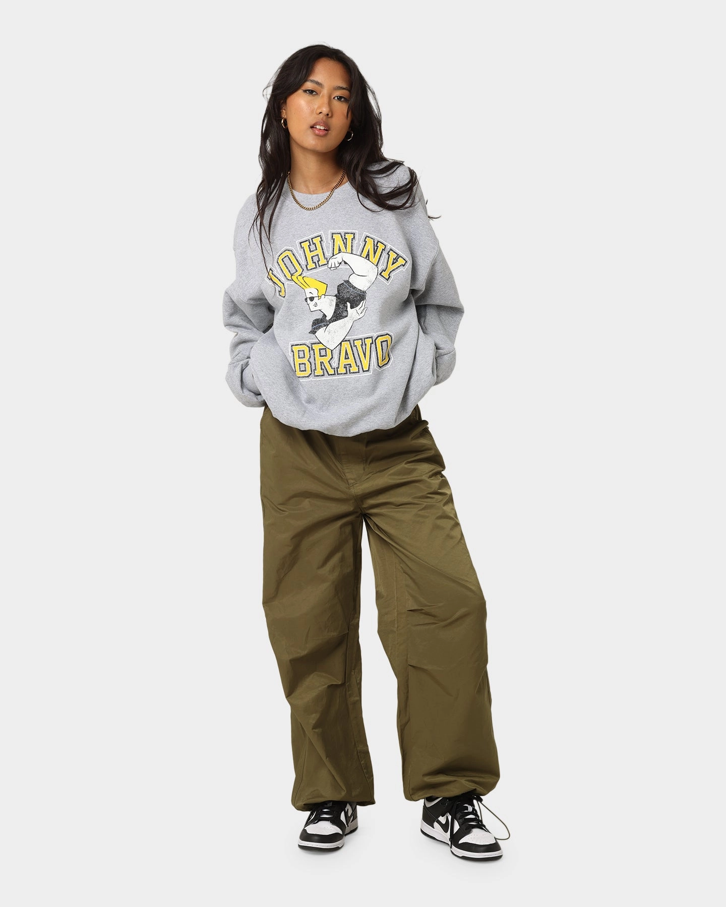 Weekend Trend Travel Trend American Thrift X Johnny Bravo Johnny Bravo Crewneck Grey