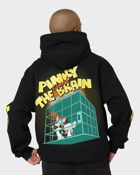 Exclusive Distribute American Thrift X Pinky And The Brain Pinky And The Brain Vintage Hoodie Black Wash
