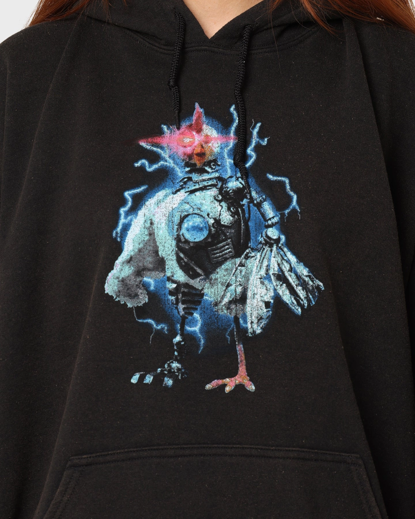 Bohemian style American Thrift X Robot Chicken Robot Chicken Vintage Hoodie Black Wash
