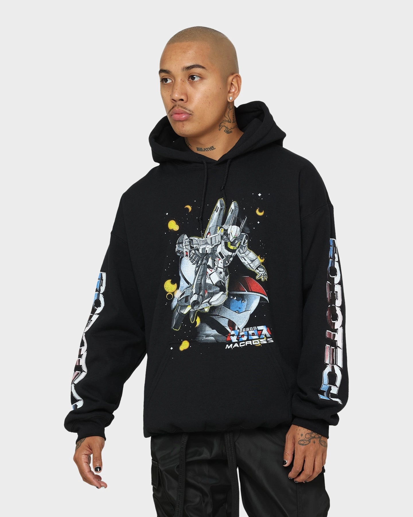 Flexible Layer American Thrift X Robotech Macros Saga Hoodie Black