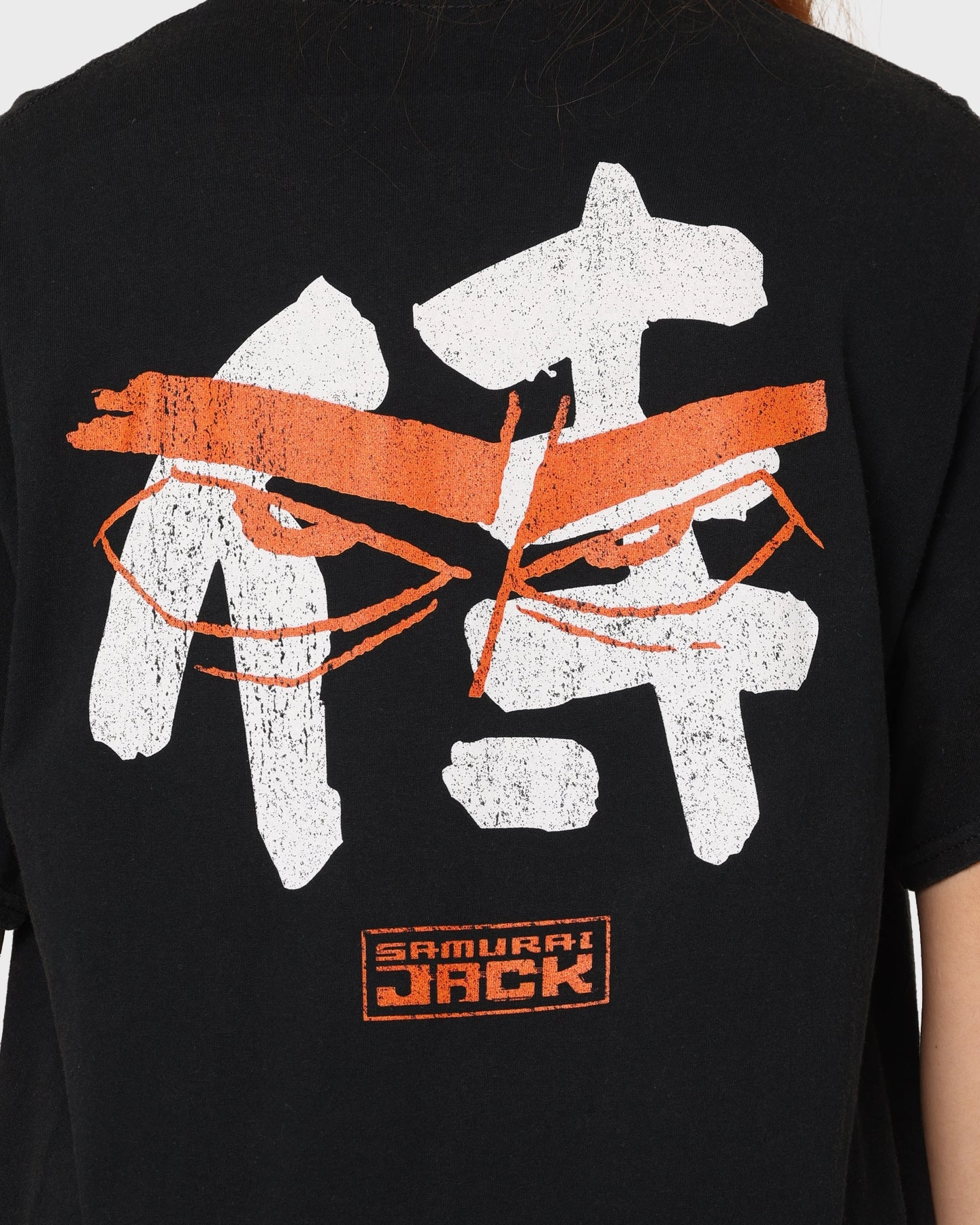 Non Fading Material American Thrift X Samurai Jack Jack Vintage T-Shirt Black