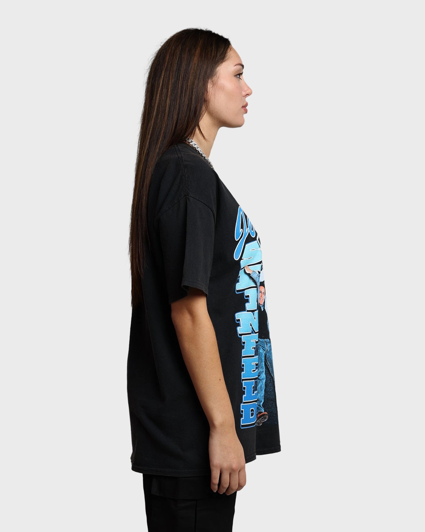 Casual Wear Anti Pilling Treatment American Thrift X Seinfeld Jerry Vintage T-Shirt Washed Black