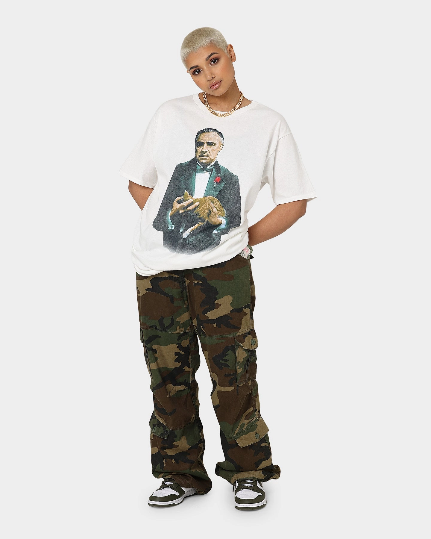 vacation wear American Thrift X The Godfather The Godfather Cat T-Shirt White