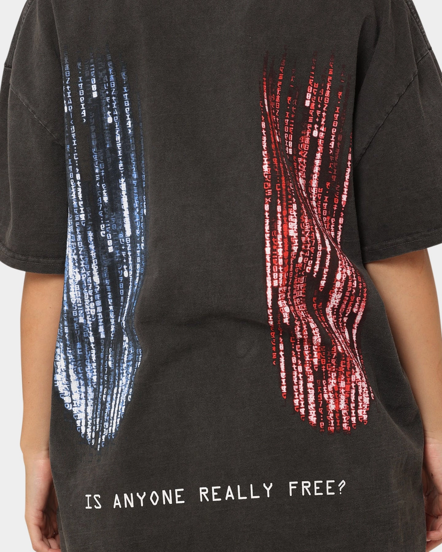 American Thrift X The Matrix Heavyweight Vintage T-Shirt Black Wash Relax Style Trend