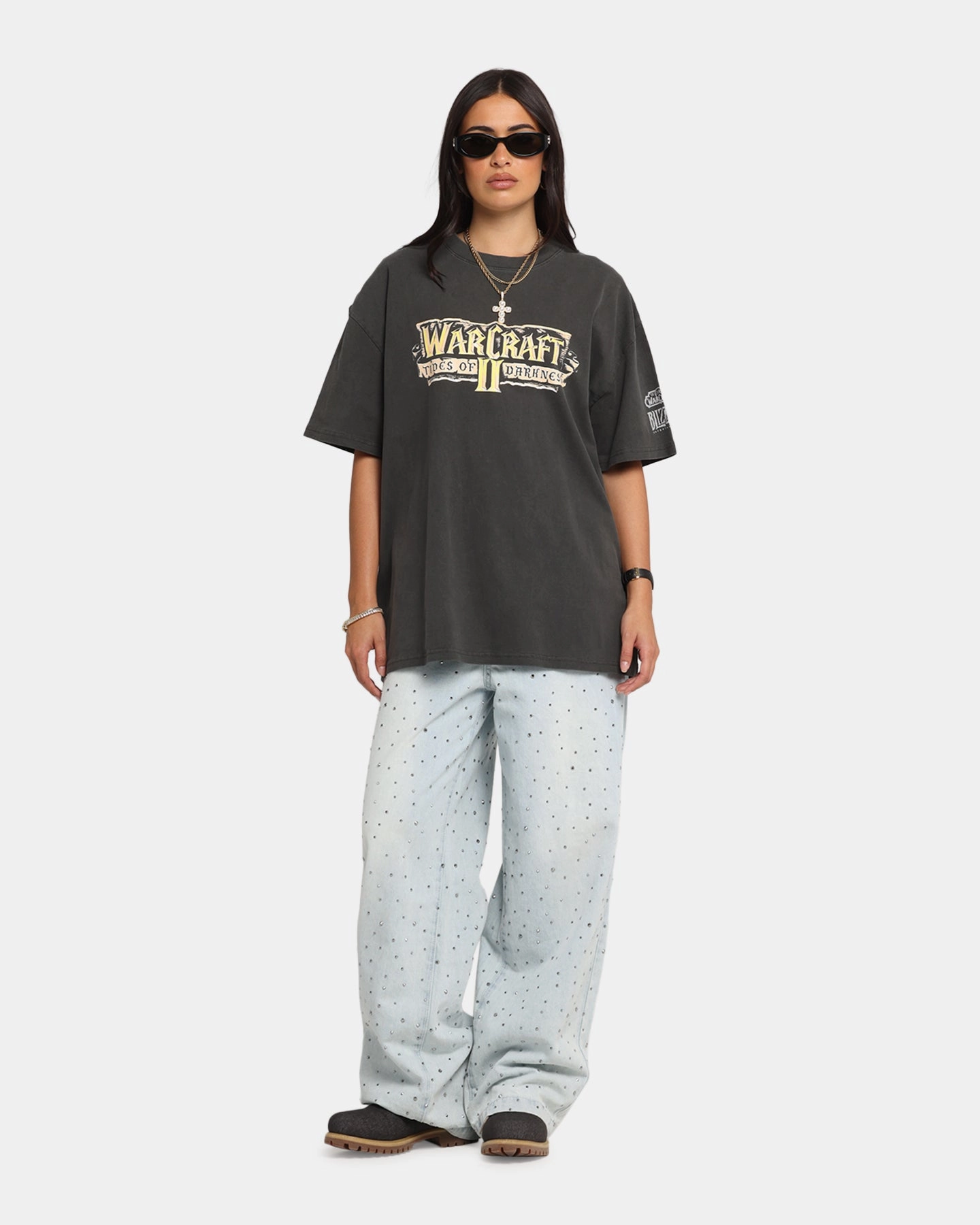 VintageWash Timeless Piece American Thrift X Warcraft II: Tides Of Darkness Heavy T-Shirt Black Wash