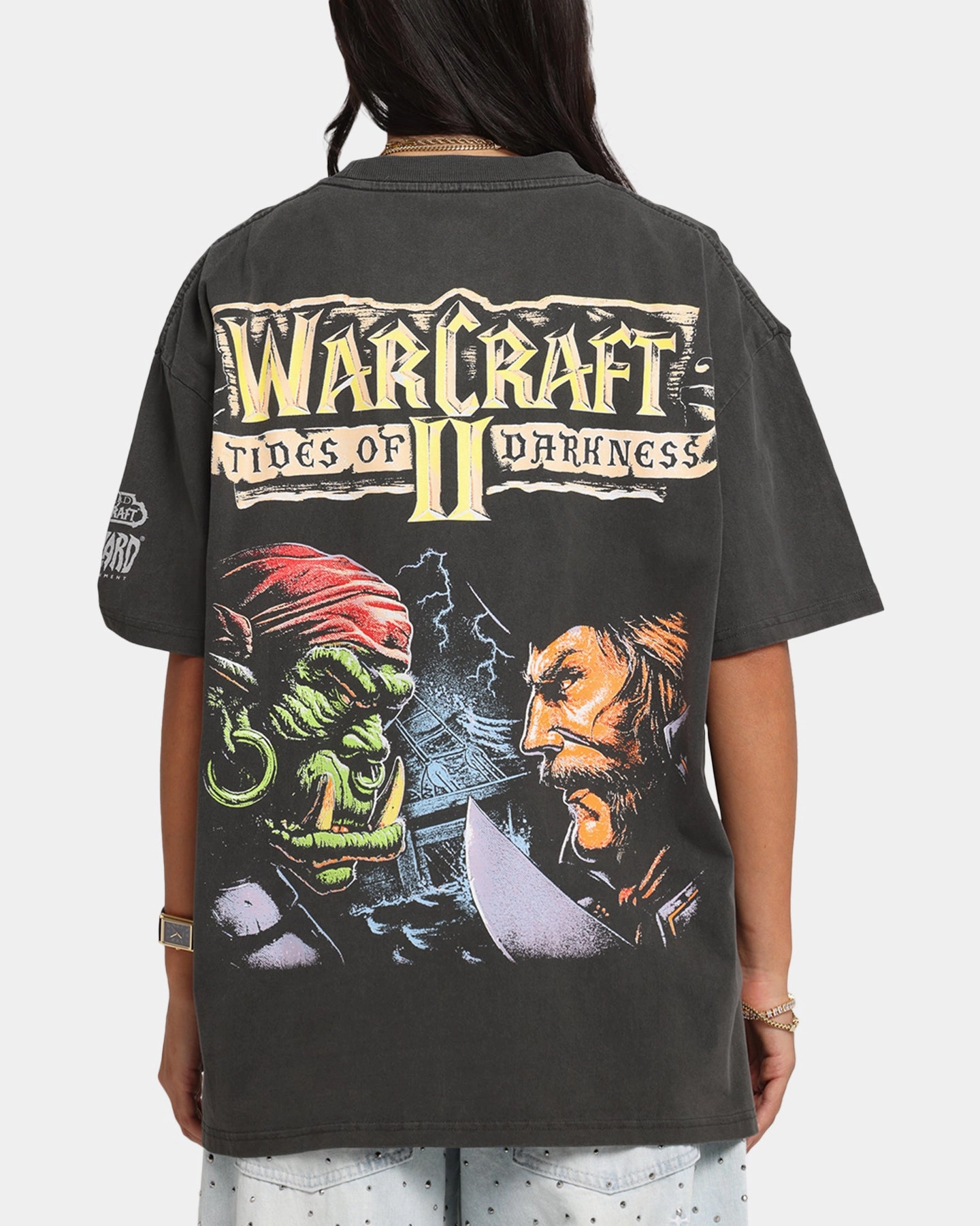 Heather Jersey Material American Thrift X Warcraft II: Tides Of Darkness Heavy T-Shirt Black Wash