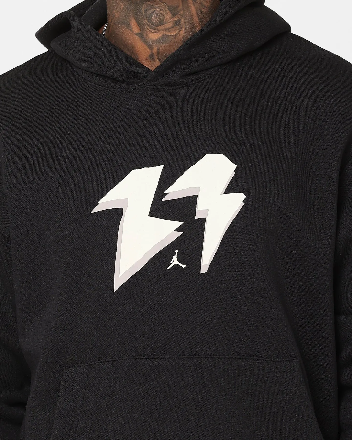 Weatherproof Shell Jordan Flight MVP Fleece Pullover Hoodie Black/Sail