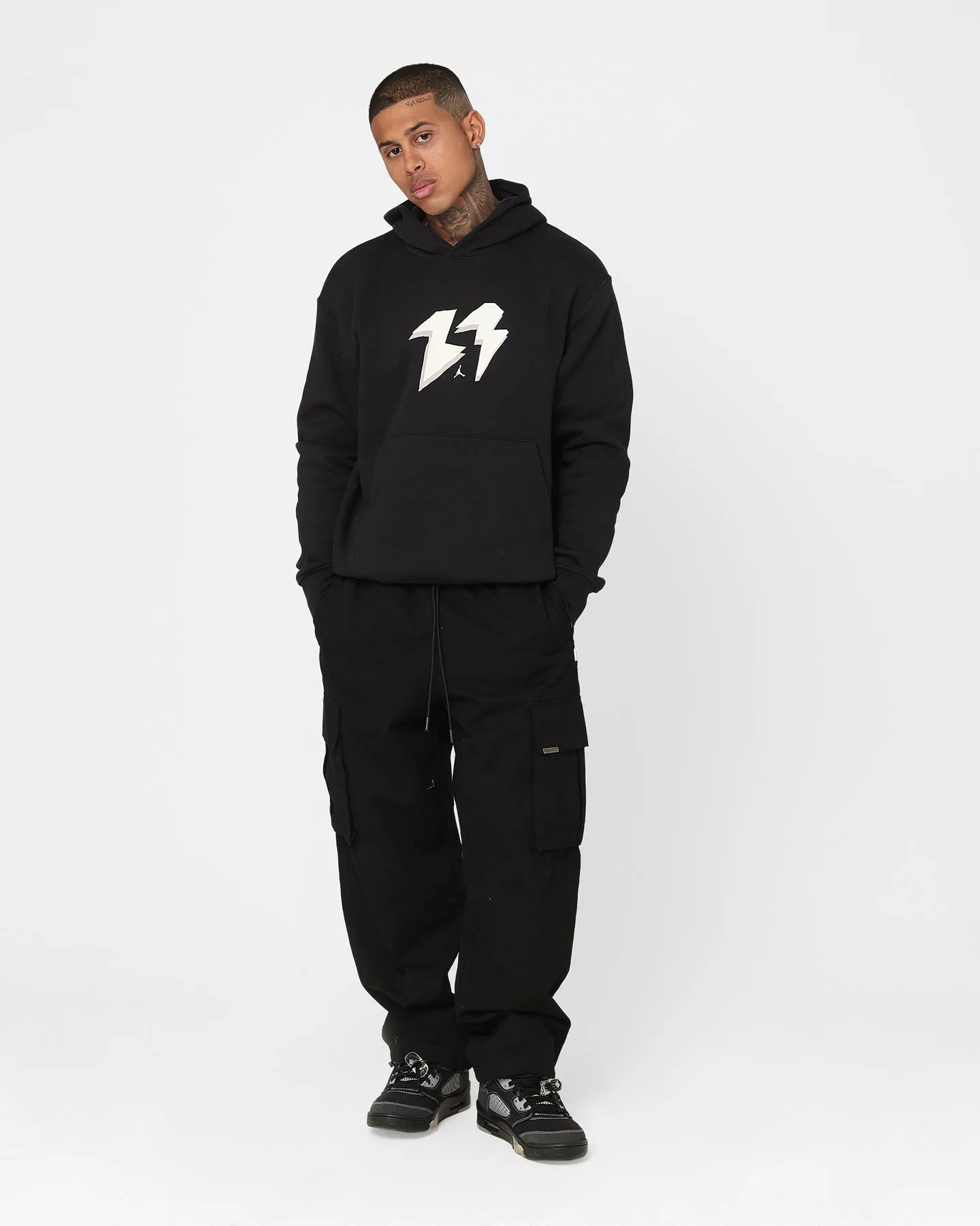 Jordan Flight MVP Fleece Pullover Hoodie Black/Sail Practical Choice Breathable Technology