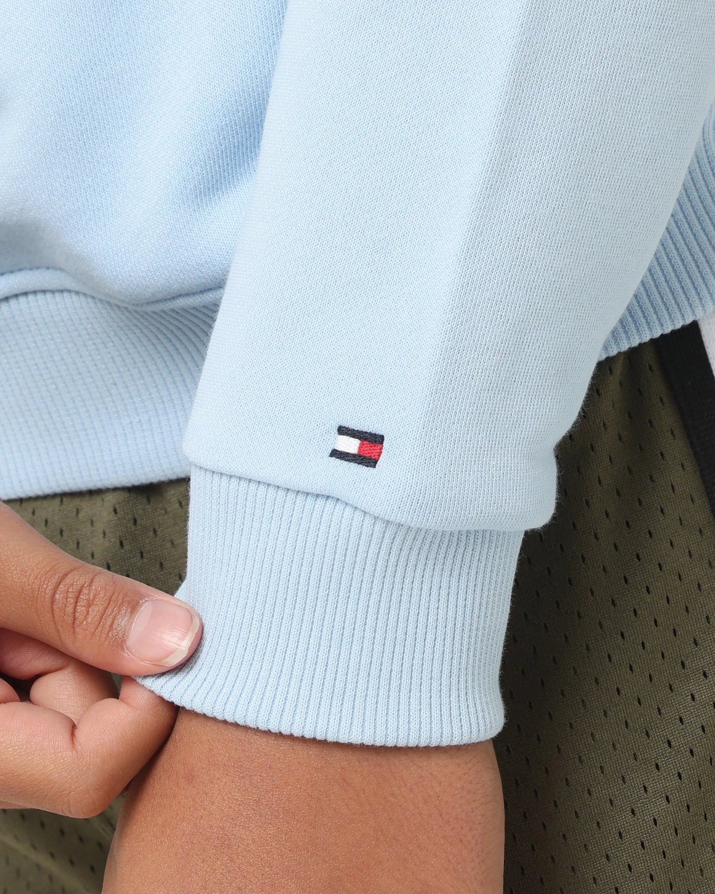 Tommy Hilfiger Kids' U Tommy Logo Hoodie Chambray Sky Compact Packable