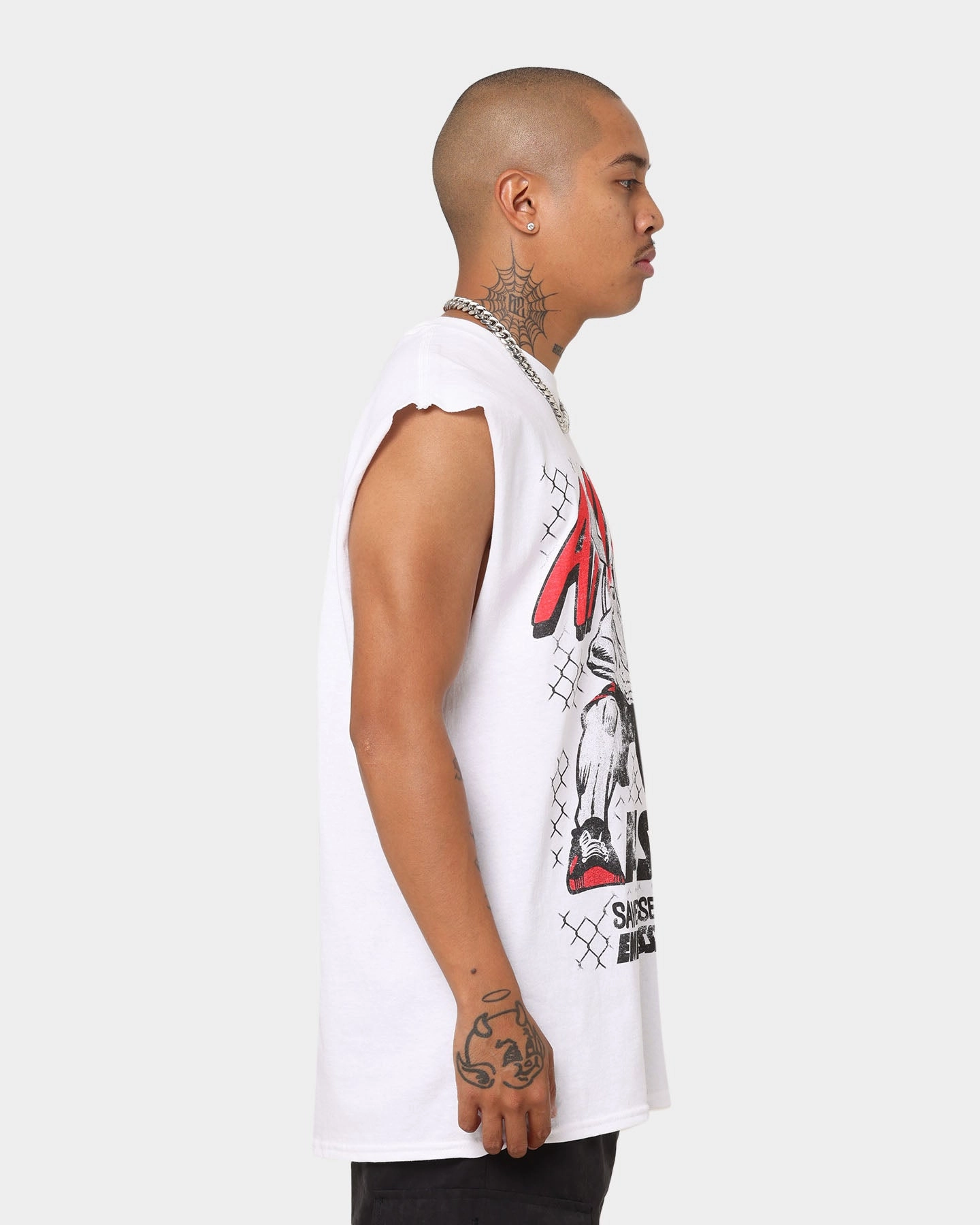 AND1 Pass Muscle T-Shirt White Weekend Look