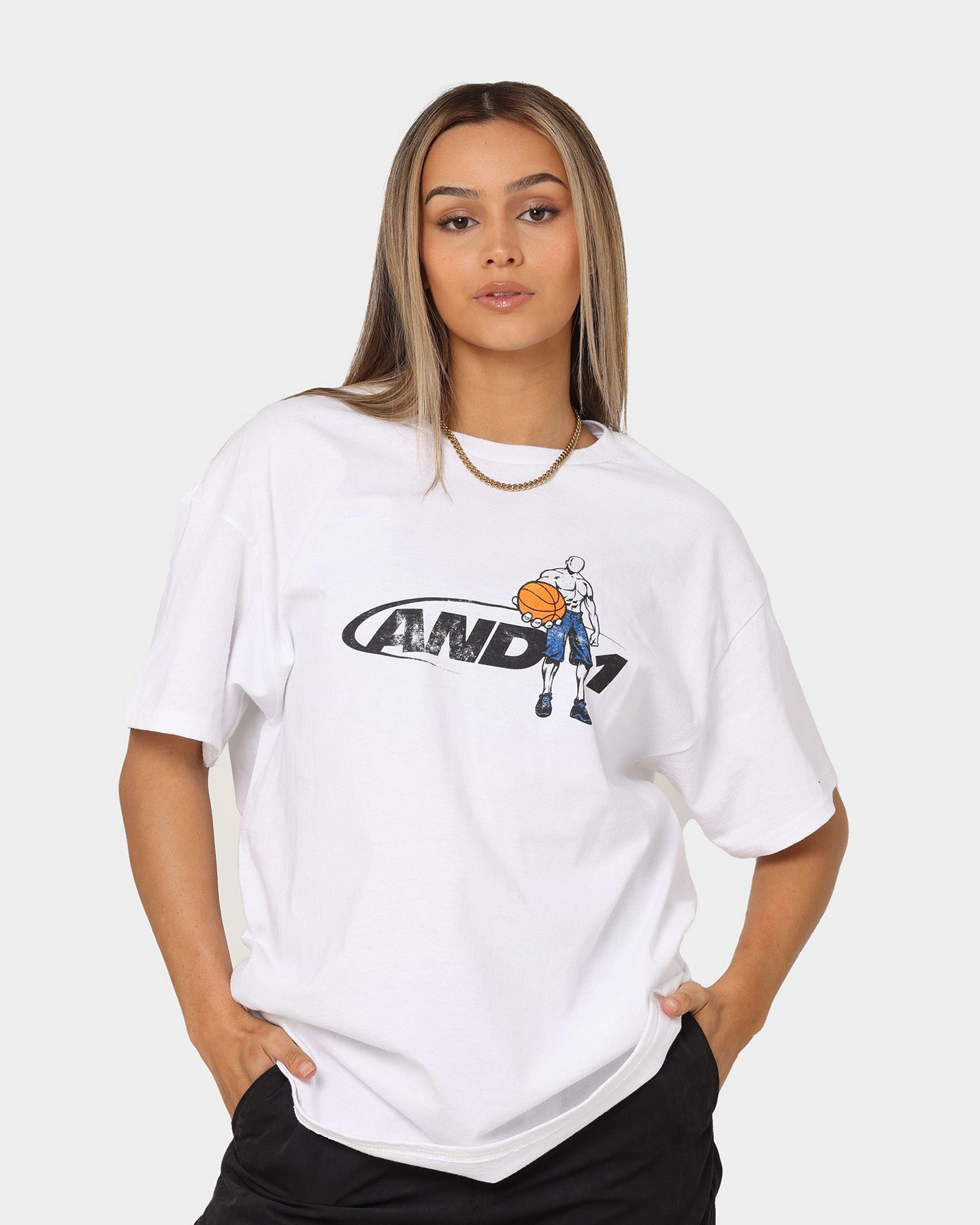 AND1 Respect T-Shirt White Trendy Comfort Chill Fit