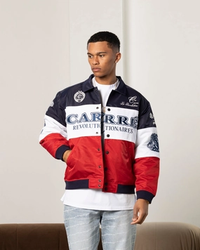 ConvertibleCollar Stock Carre Formula Jacket Red/White/Blue