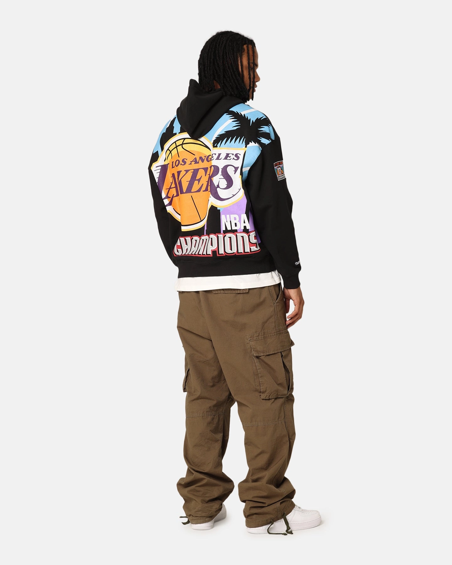 Communicate Mitchell & Ness Los Angeles Lakers 17-Time Hoodie Black