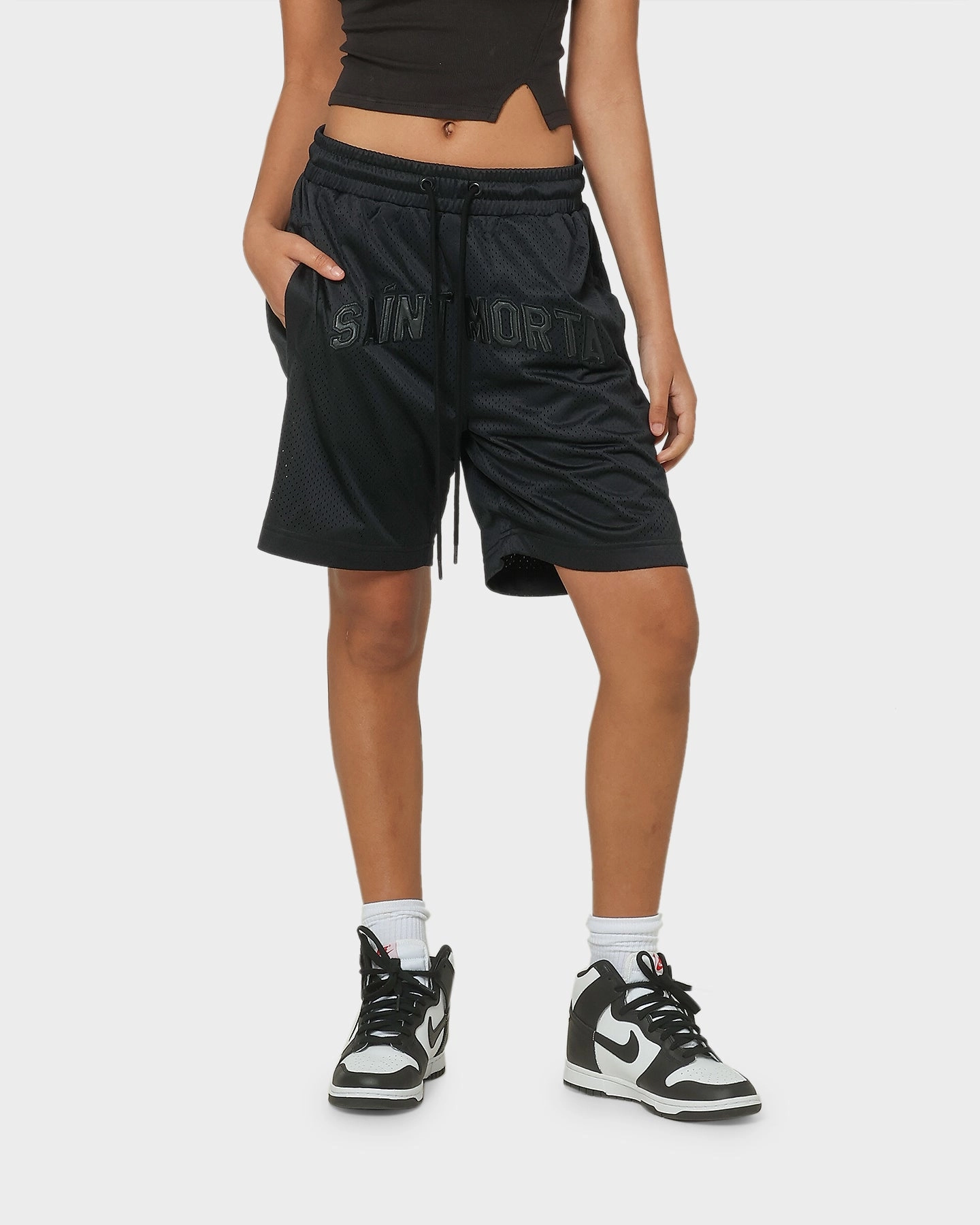 media industry men's fashion Saint Morta Kingdom Basketball Shorts Black