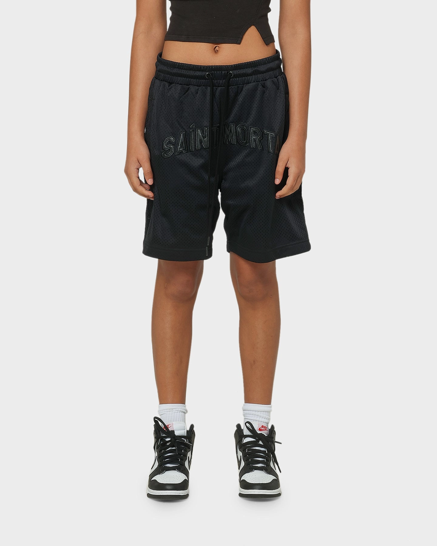 back-to-school Stylish Fit Saint Morta Kingdom Basketball Shorts Black