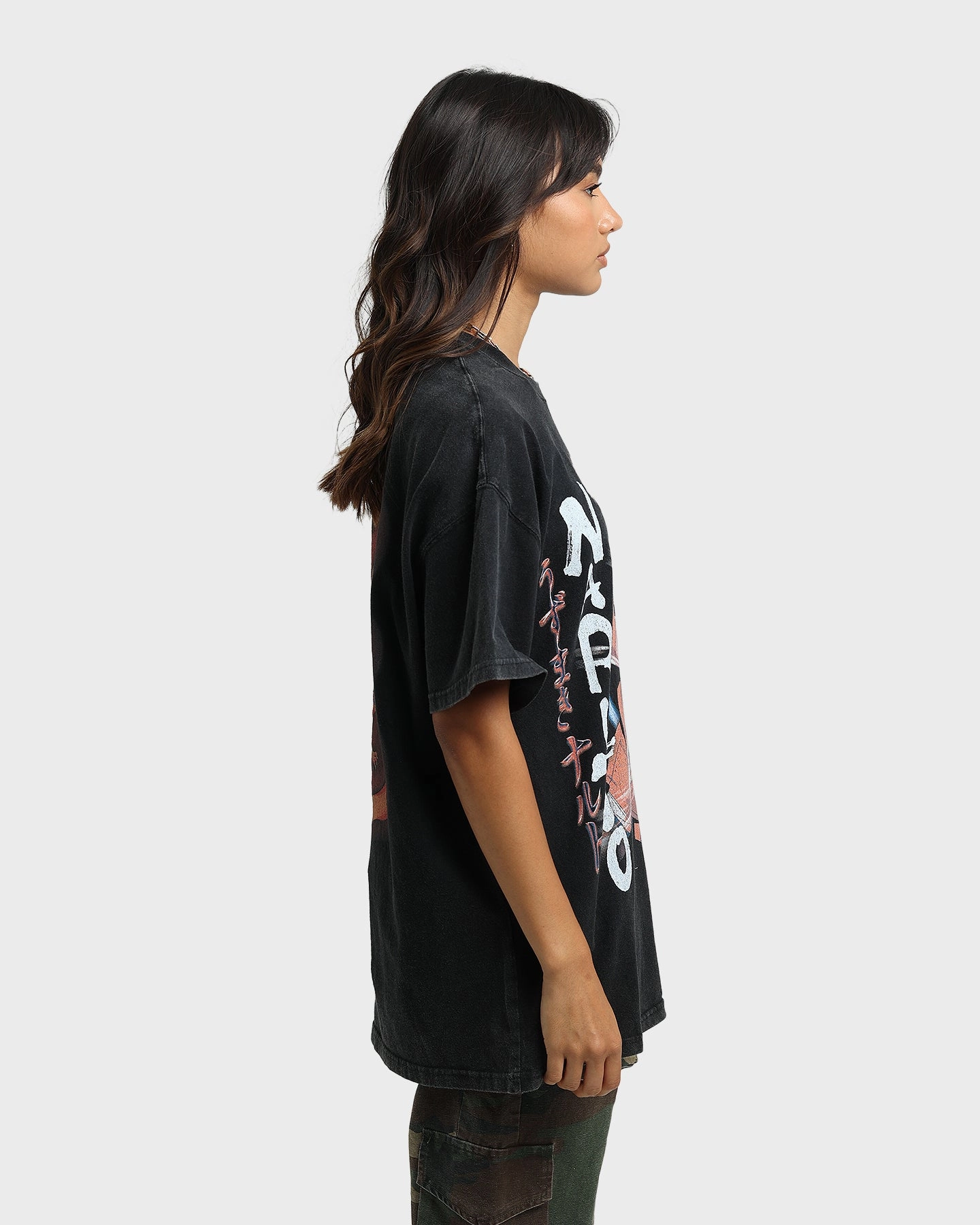 Goat Crew X Naruto Naruto Premium Vintage T-Shirt Vintage Black Gym clothing All-day style