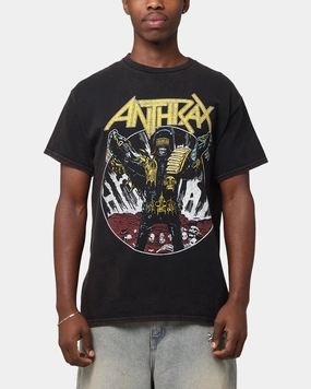 Bold Look Casual Layer Anthrax ATL World Tour T-Shirt Black Vintage