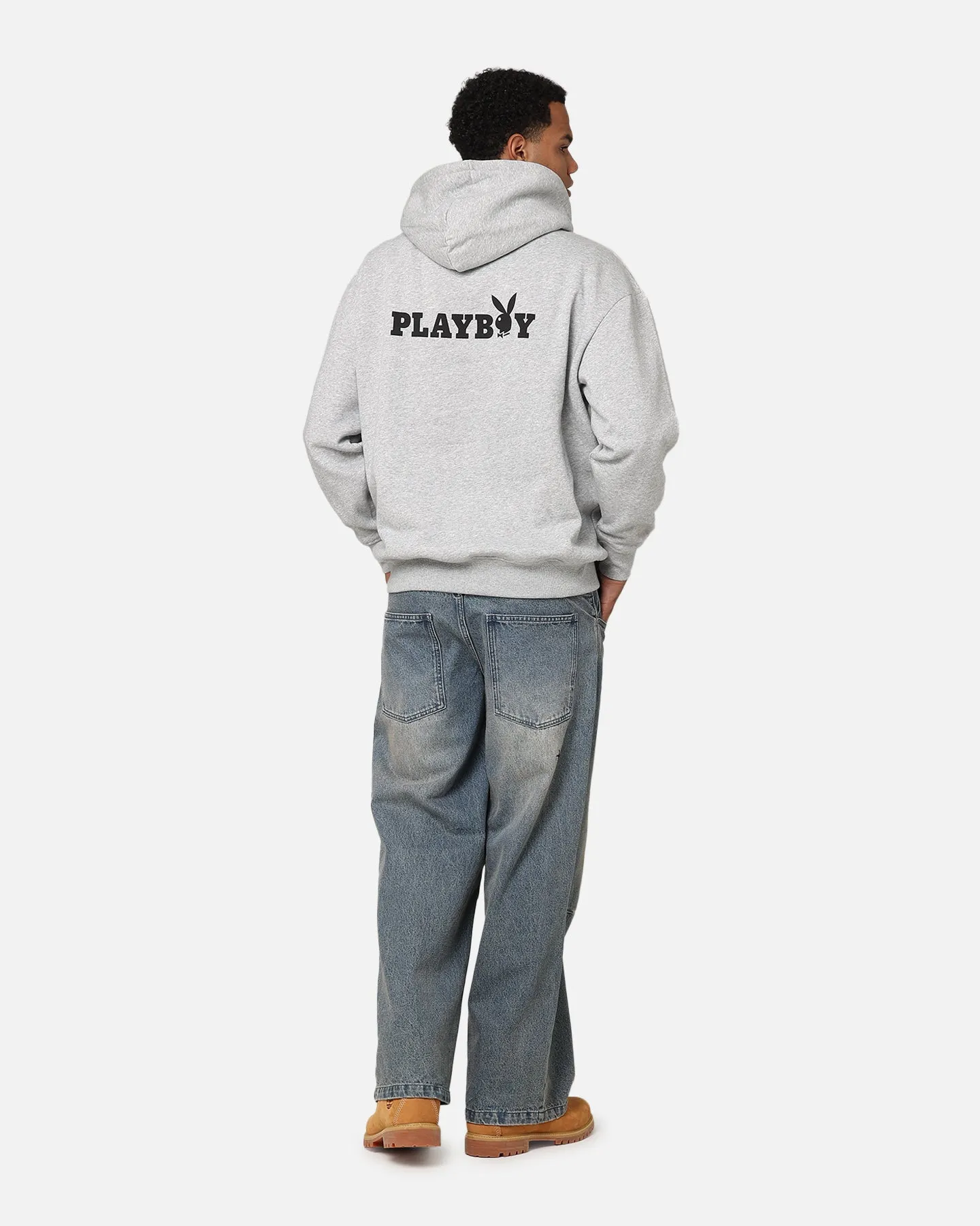 Playboy Logo Bunny O Hoodie Grey Marle Agree photographers