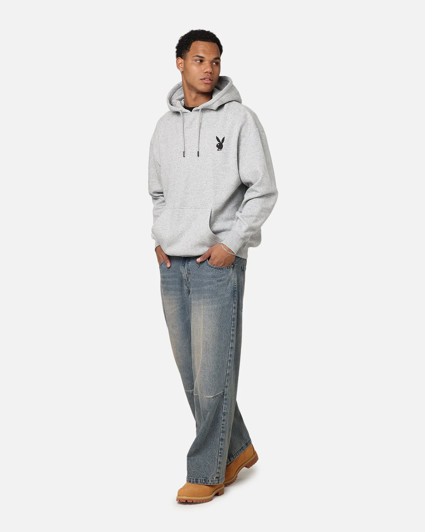 bag Attitude Playboy Logo Bunny O Hoodie Grey Marle