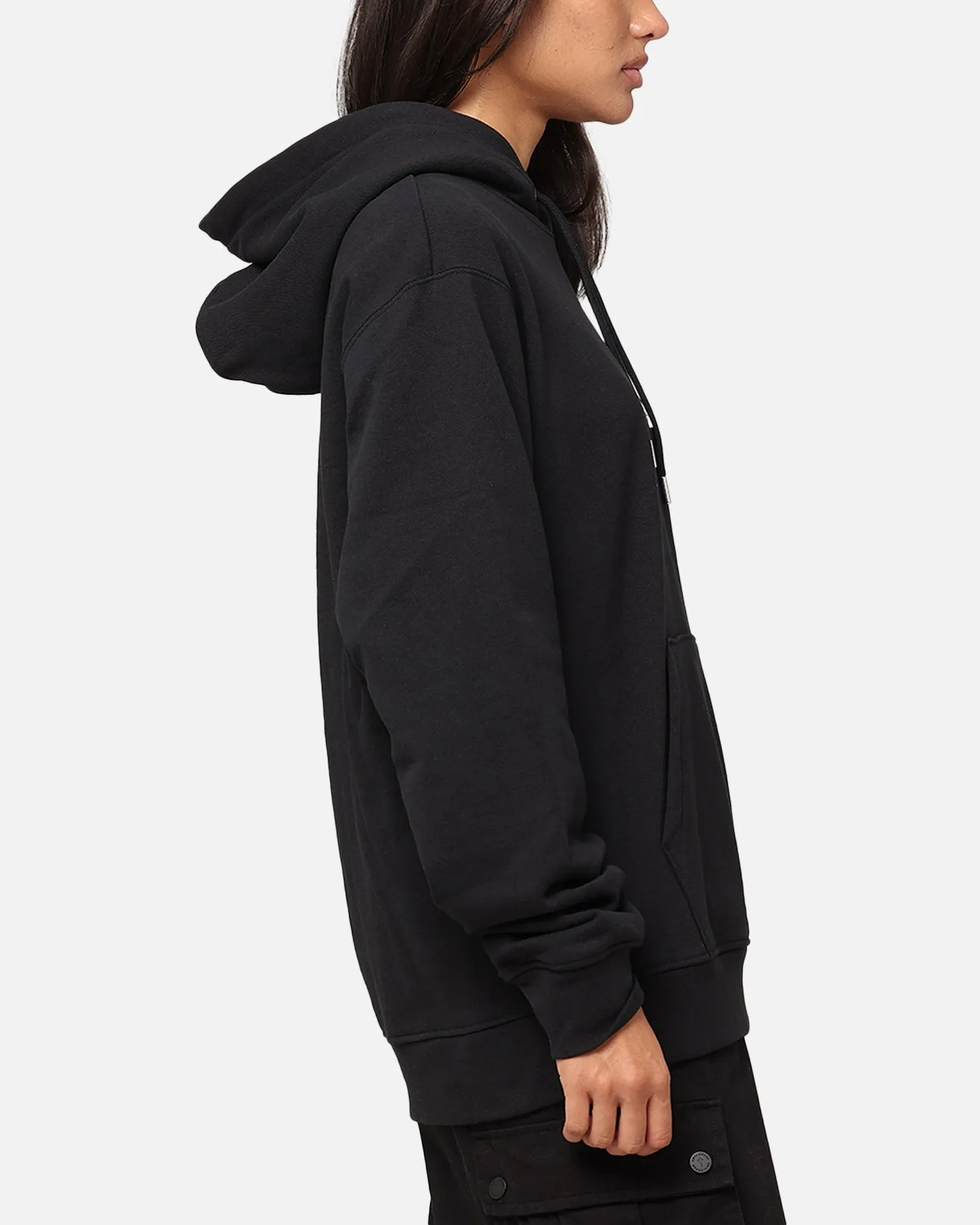 Expandable Sleeve Cuffs Temperature Regulating Fabric Jordan Essentials Statement Fleece Pullover Hoodie Black/Sail