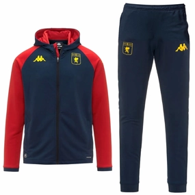Genoa CFC hooded presentation soccer tracksuit 2025/26 - Kappa photoshoot