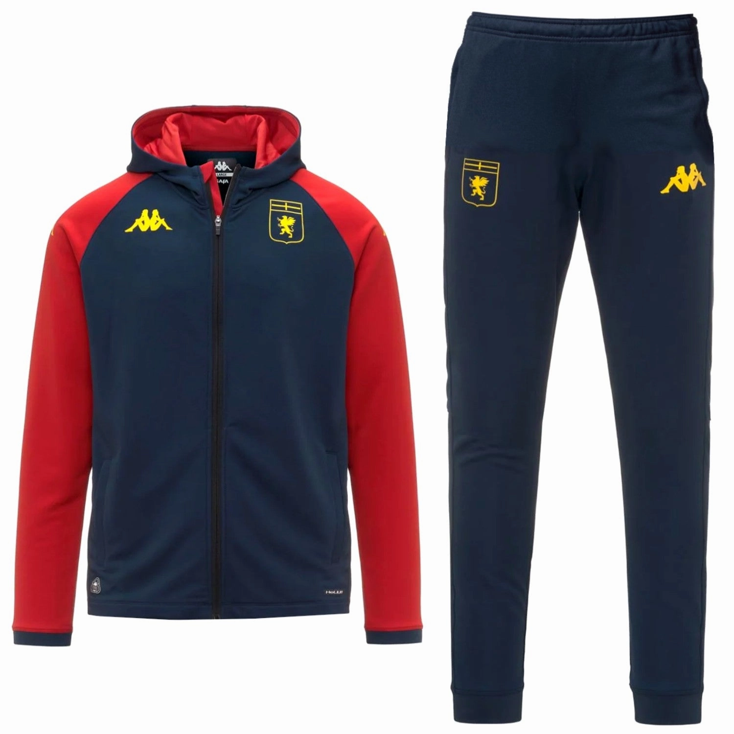 Genoa CFC hooded presentation soccer tracksuit 2025/26 - Kappa photoshoot