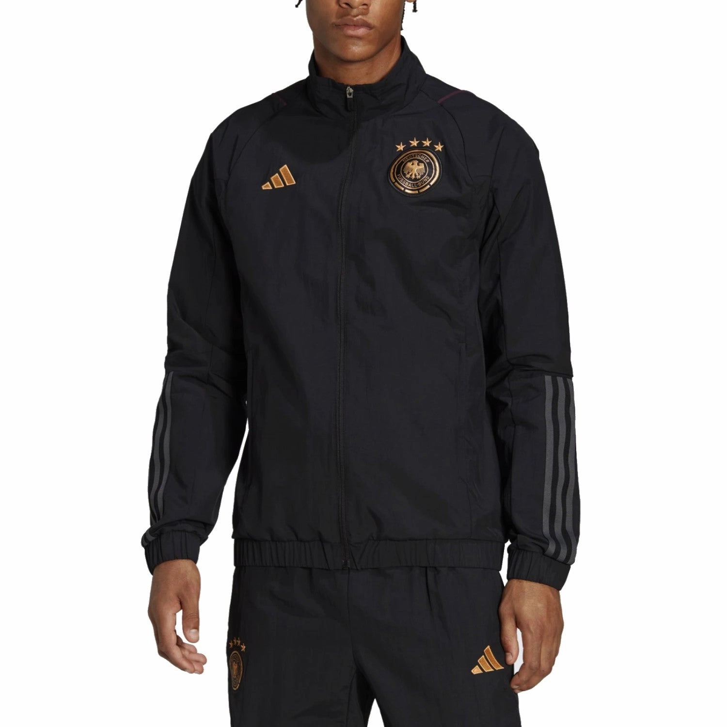 Dynamic Motion Capture Germany black presentation Soccer tracksuit 2022/23 - Adidas