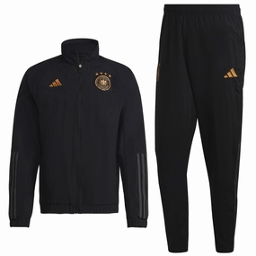 Germany black presentation Soccer tracksuit 2022/23 - Adidas technical fabric