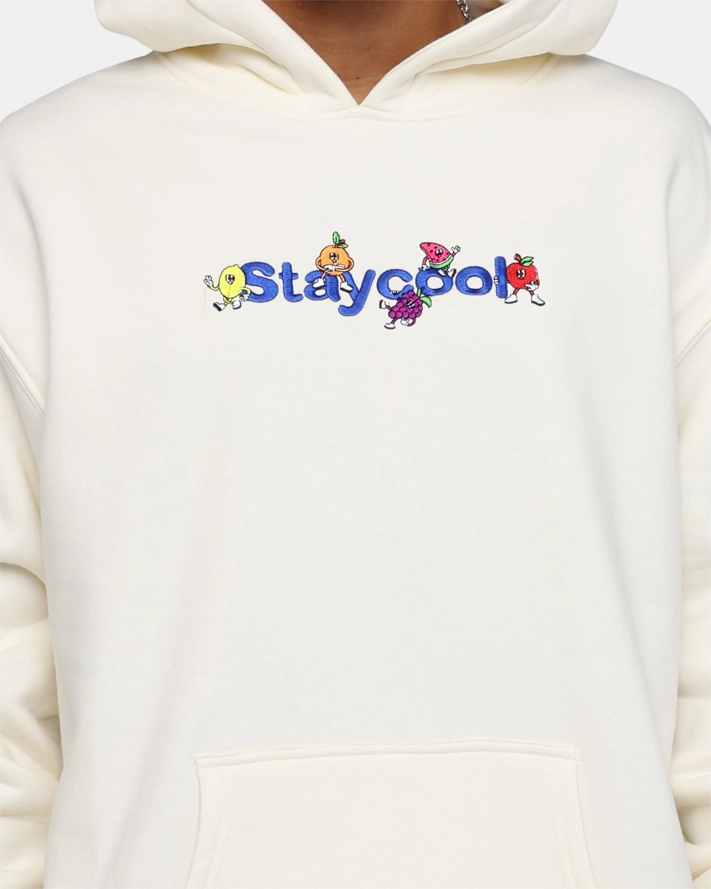 Slim Fit Cut STAYCOOLNYC Fruits Hoodie Bone