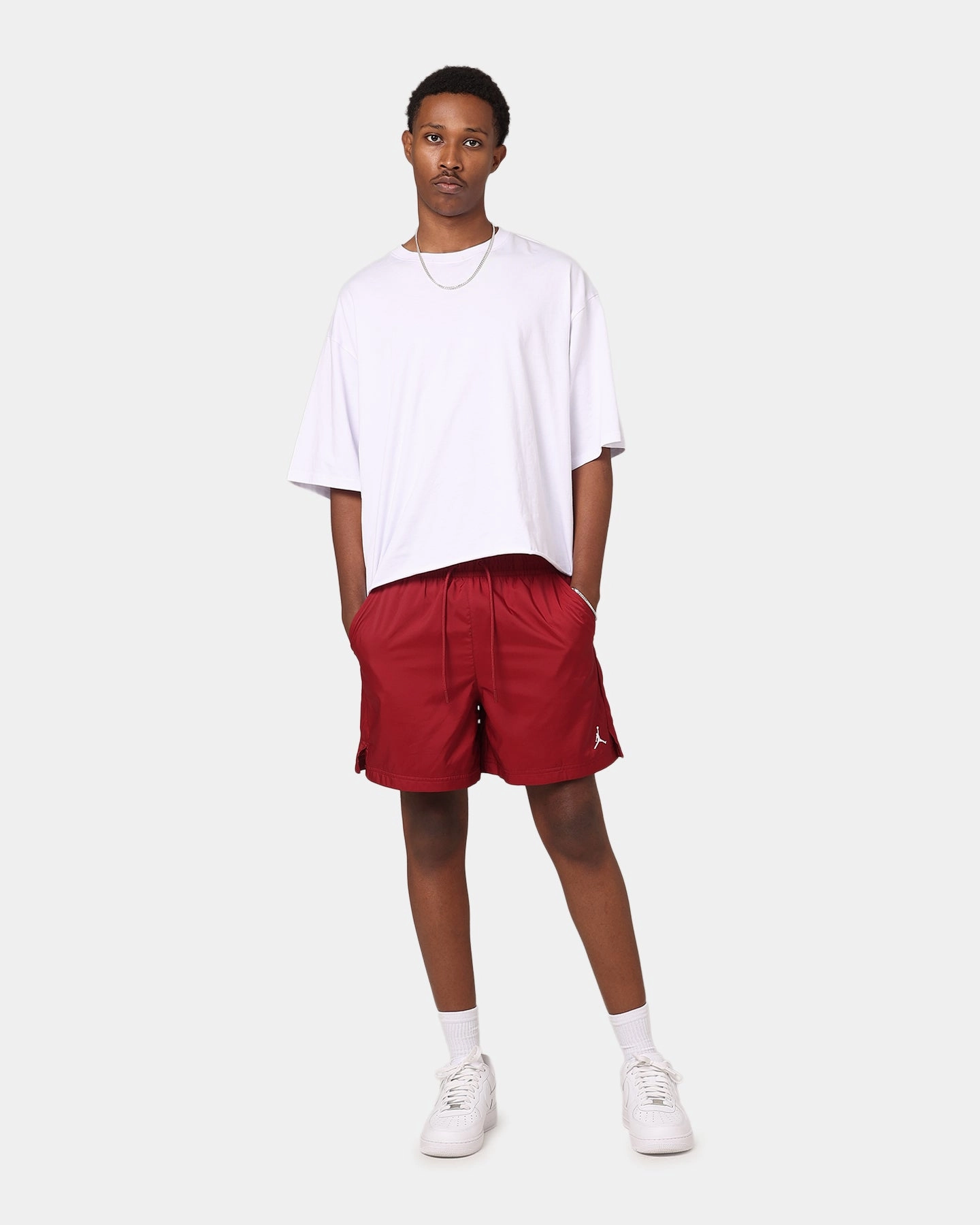 Nylon Material souvenir item Jordan Essential Poolside 5" Shorts Team Red/White