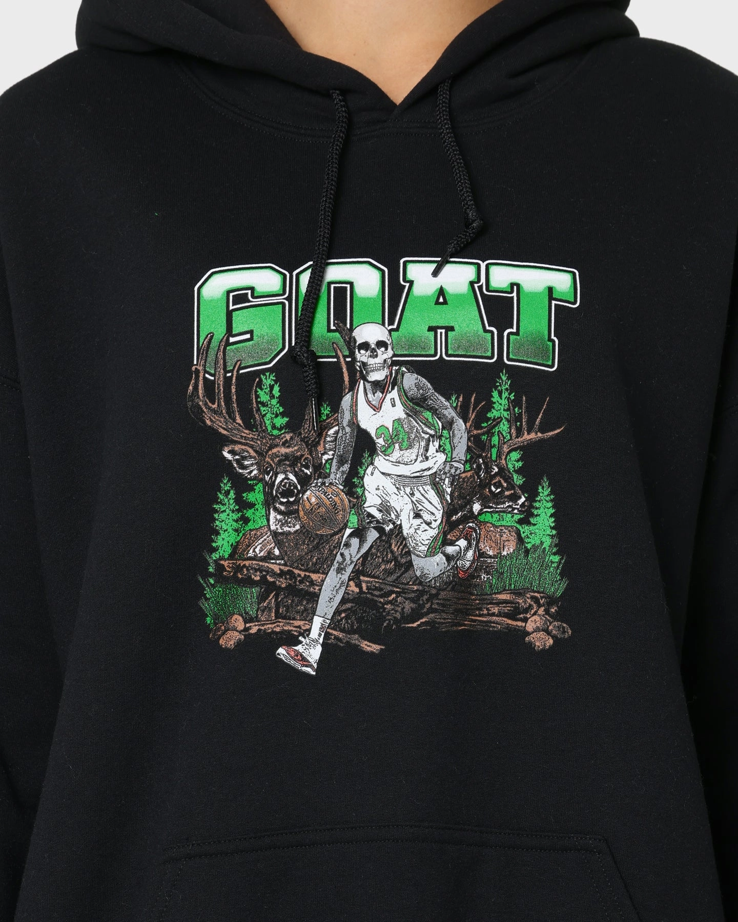 Trunk Travel Essential Goat Crew Buck Hunter Hoodie Black