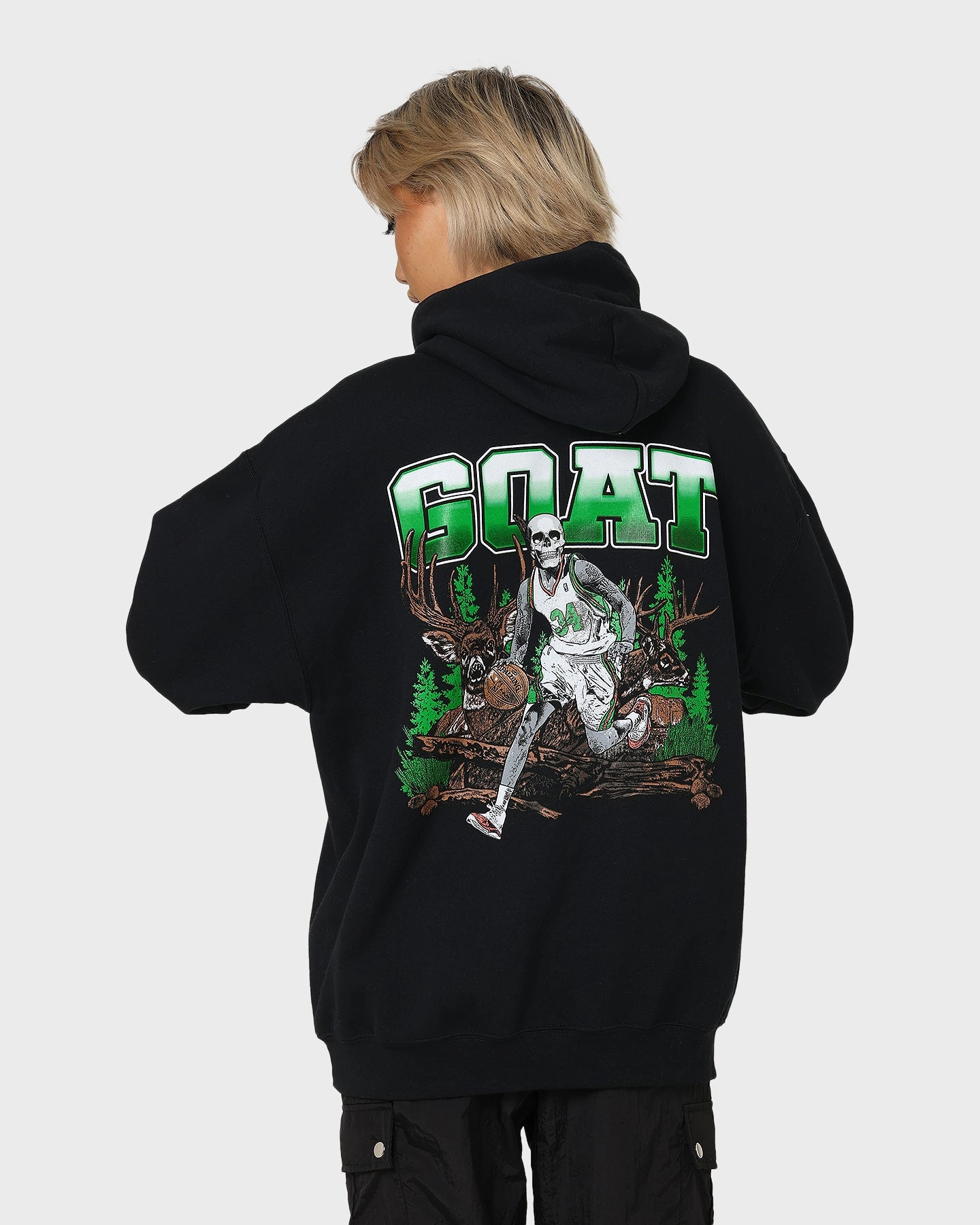 suitable for self use Active Use Goat Crew Buck Hunter Hoodie Black