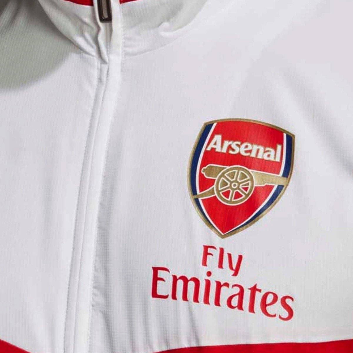 jewelry Ergonomic Stitching Arsenal presentation Soccer tracksuit white/navy 2020 - Adidas