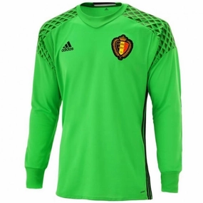 Belgium goalkeeper Home soccer jersey 2016/17 - Adidas AbrasionResistant Elbows carbon-neutral