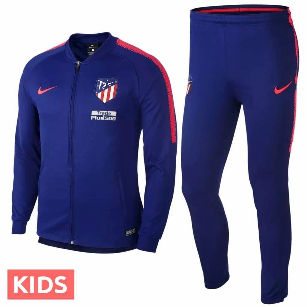 Kids - Atletico Madrid blue presentation soccer tracksuit 2018/19 - Nike Vegan materials