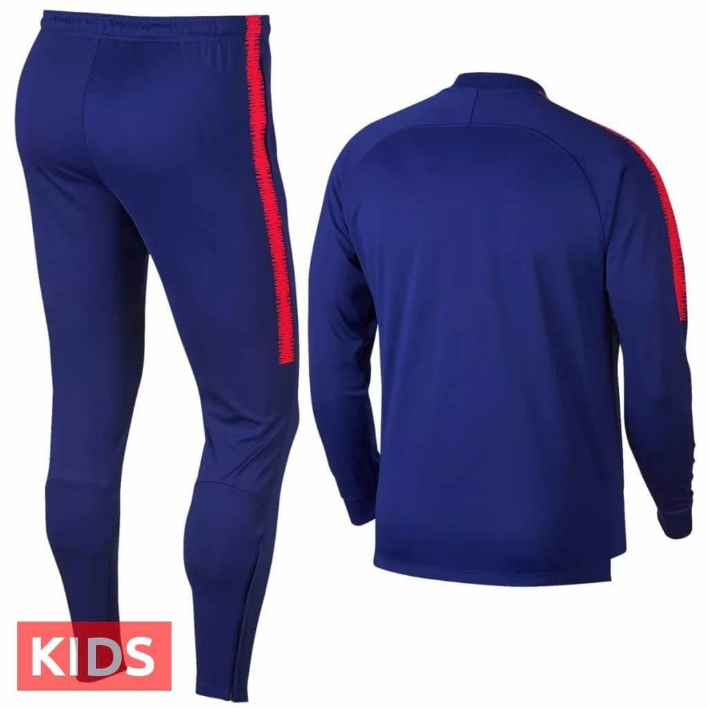 Kids - Atletico Madrid blue presentation soccer tracksuit 2018/19 - Nike EVA Molded Sockliner Windresistant outer shell