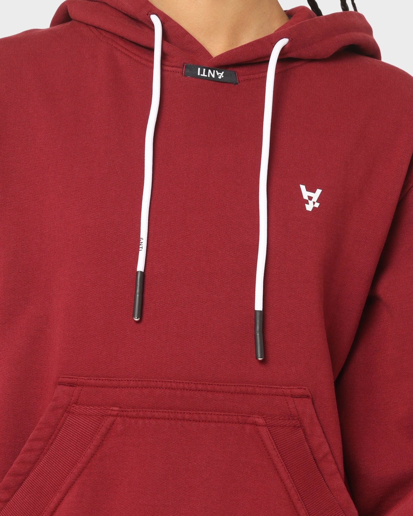 Seamless Seams The Anti Order Anti Essential Hoodie Vintage Maroon