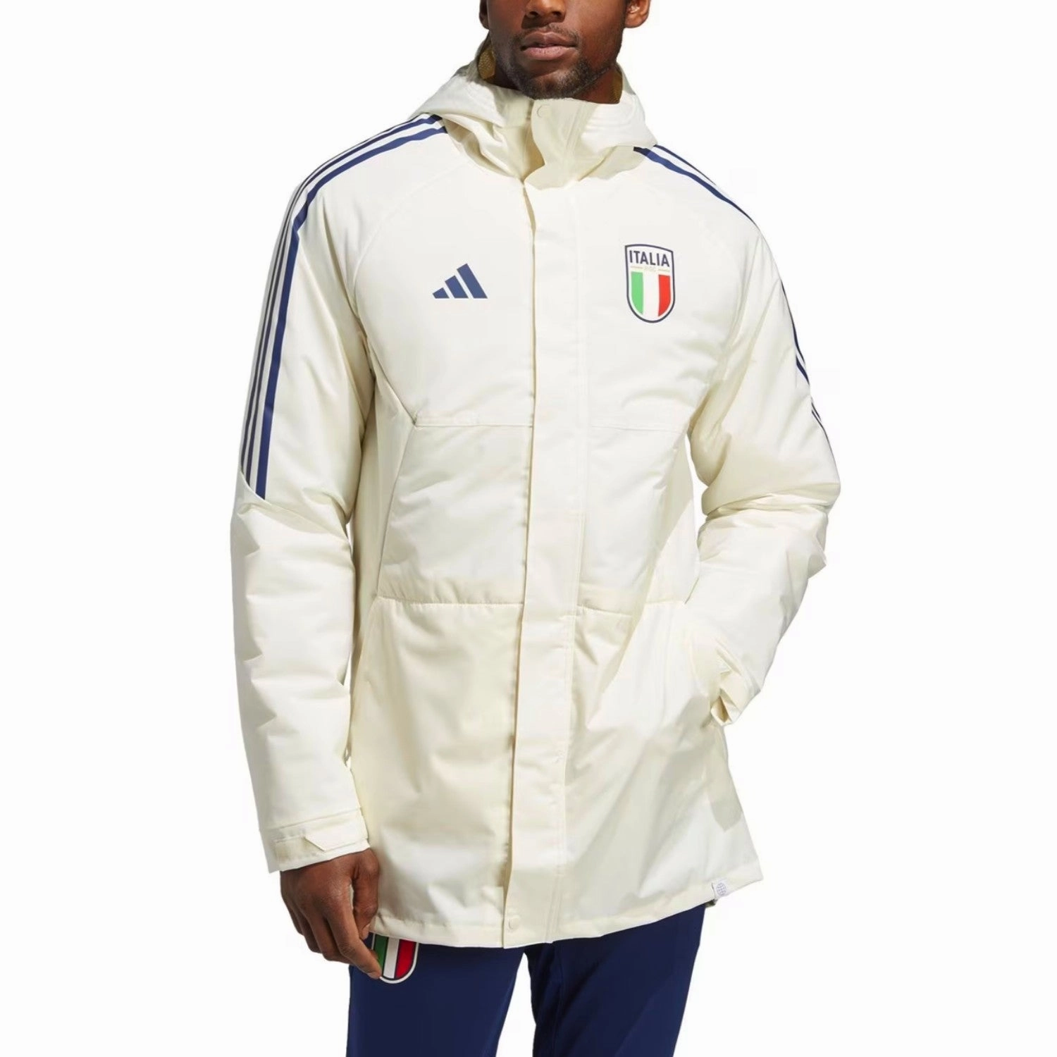 Indoor Use Italy soccer winter bench parka jacket 2023/24 - Adidas